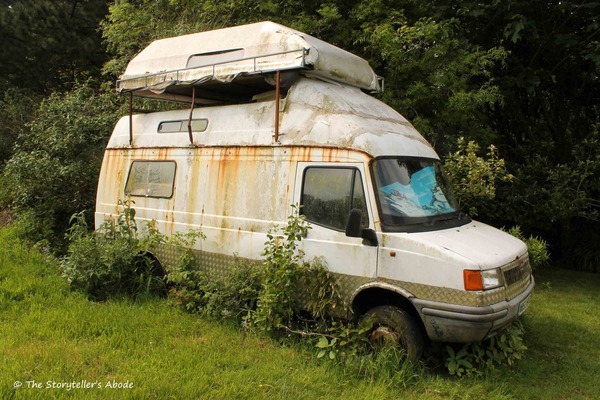 Abandoned camper van